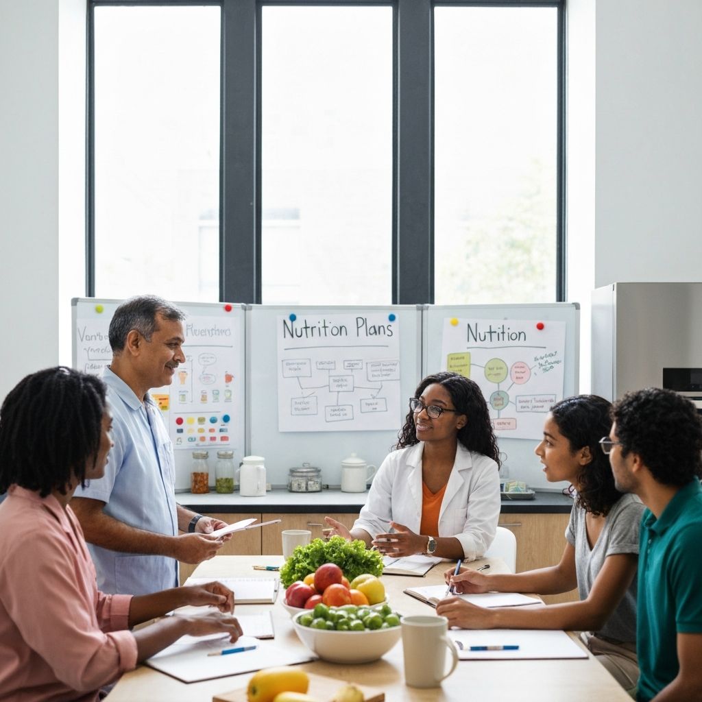 Nutritionist providing guidance